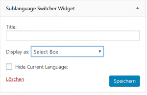 Sublanguage Switcher Widget 6