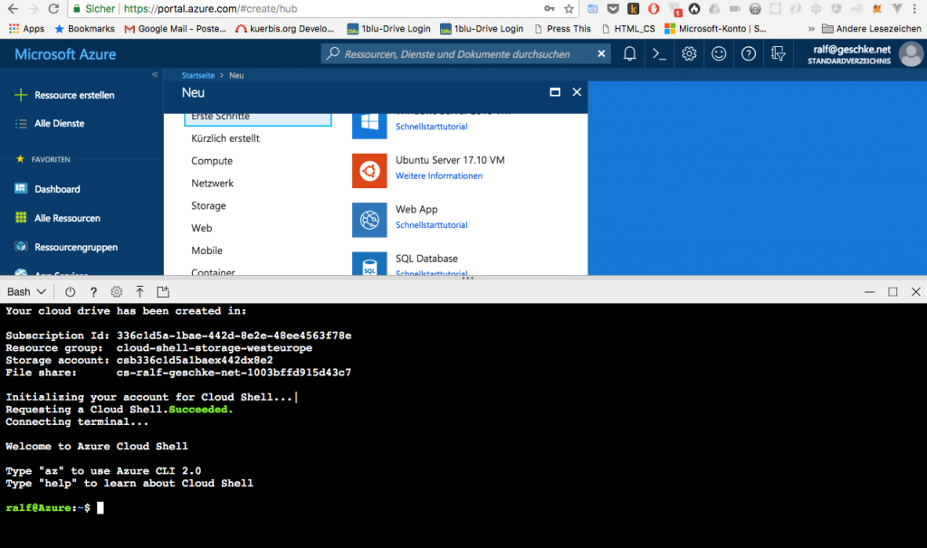 Microsoft Azure App Service: erster Test und Erfahrungen