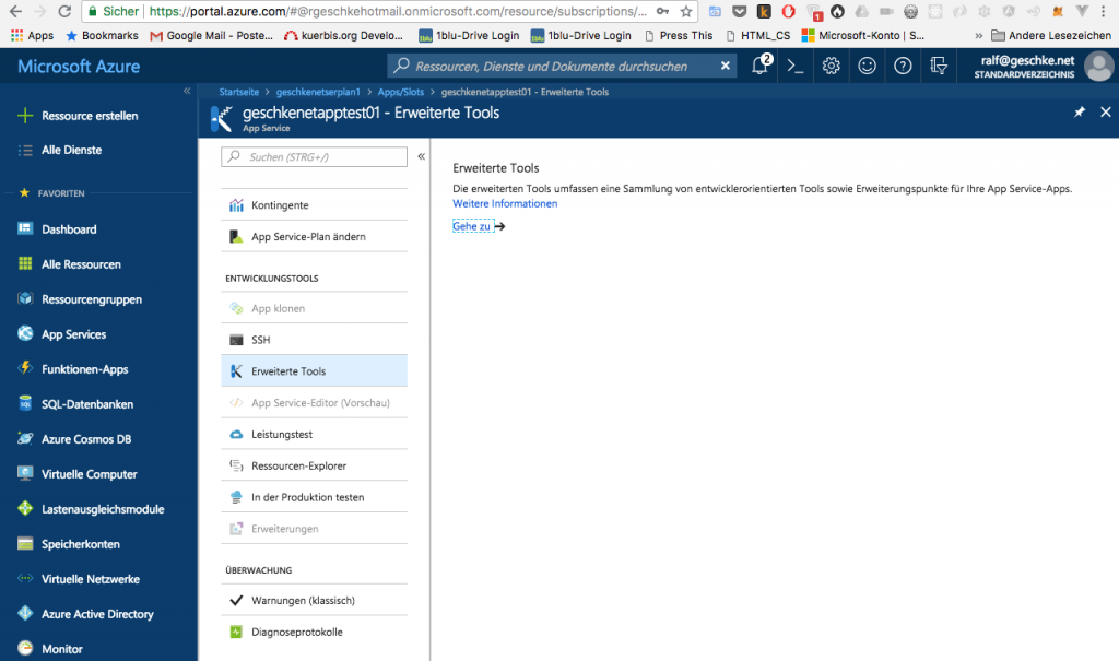 Microsoft Azure App Service: erster Test und Erfahrungen 14