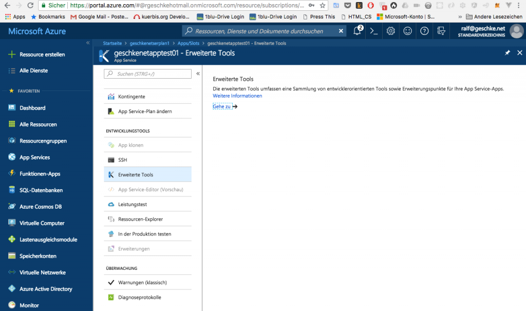 Microsoft Azure App Service: erster Test und Erfahrungen 10