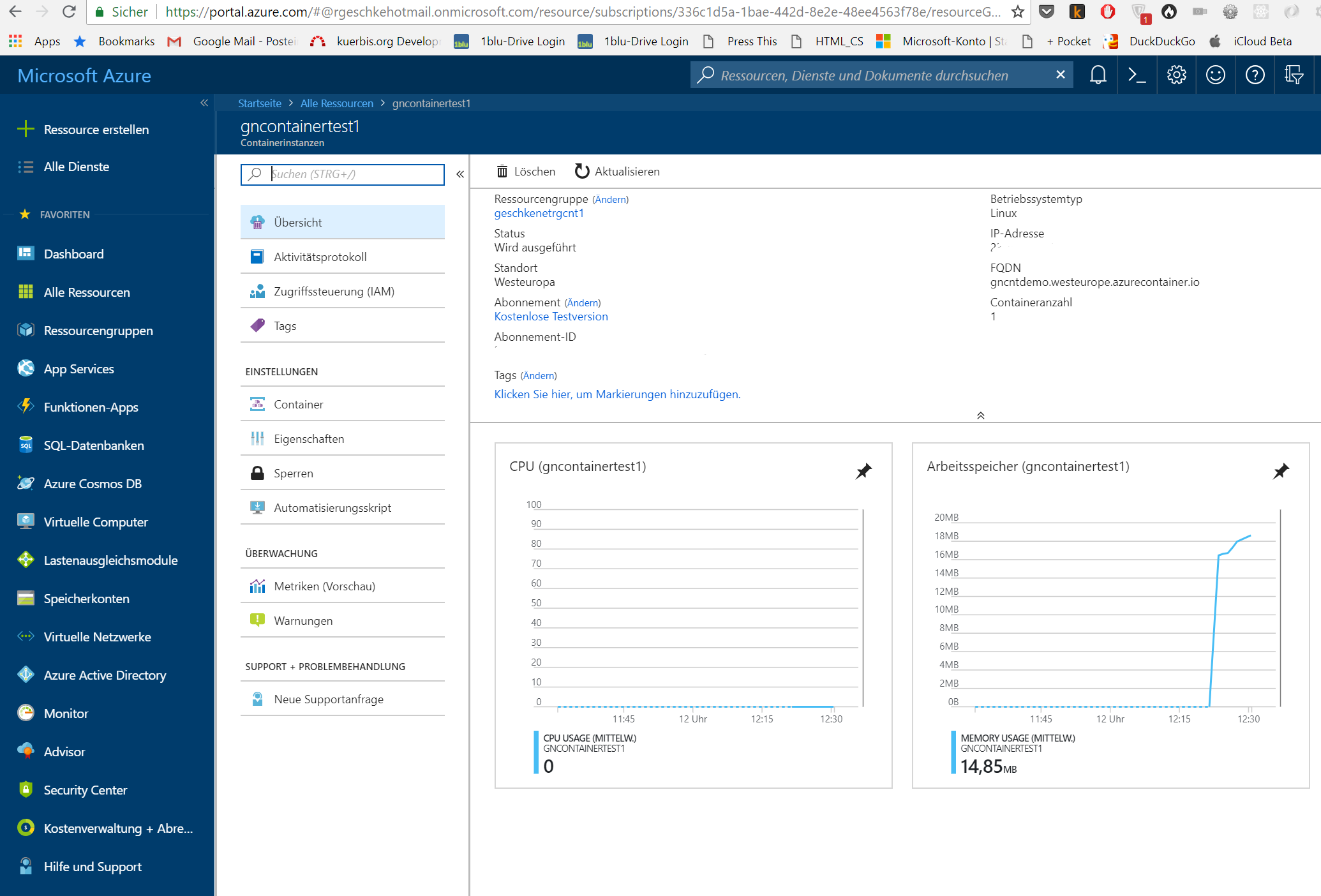 Microsoft Azure Container Instances: erste Eindrücke