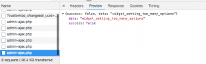 WordPress-Fehlermeldung "widget_setting_too_many_options" - Problem und Lösung 7