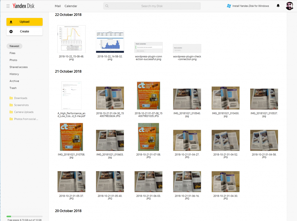 Keine Wolke aus Russland - Yandex.Disk fehlt im c't-Test der Cloud-Speicher-Dienste 8