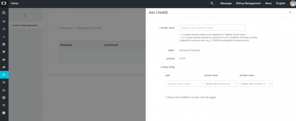 Ein Proxy für das Serverless Computing in der Alibaba Cloud 3