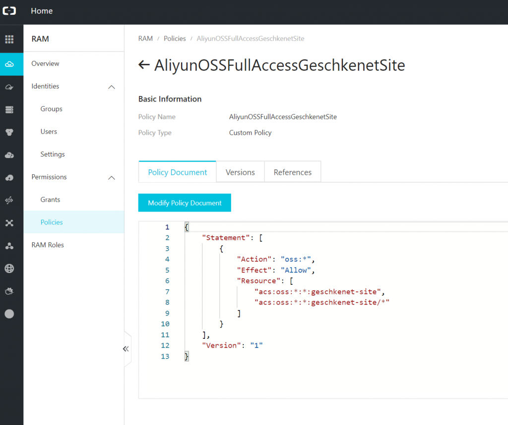 Cloud-Geschichten - Teil 4 - Mit RAM und CLI in OSS 21