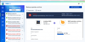 HBS3 - Backup-Auftrag - Fehler