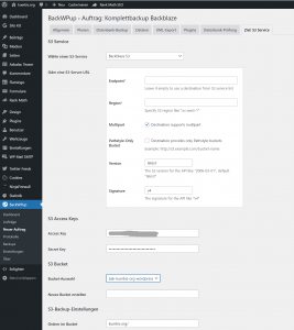 WordPress-Backups mit BackWPup auf Backblaze B2 (ergo S3-Speicher) 5