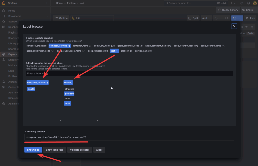 Zentralisiertes Logging von Docker-Containern mit Alloy, Loki und Grafana 8